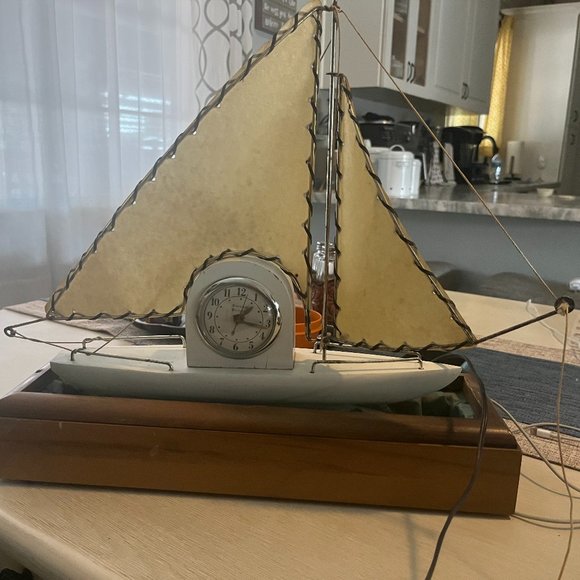 Gibraltar Other Antique Gibraltar Wooden Sailing Ship Lighted